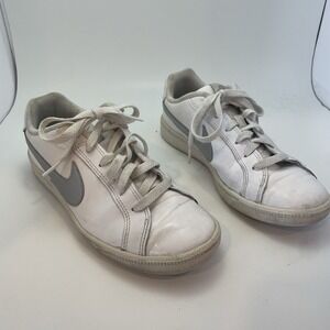 Nike Court Royale White Metallic Silver Women's Size 7.5